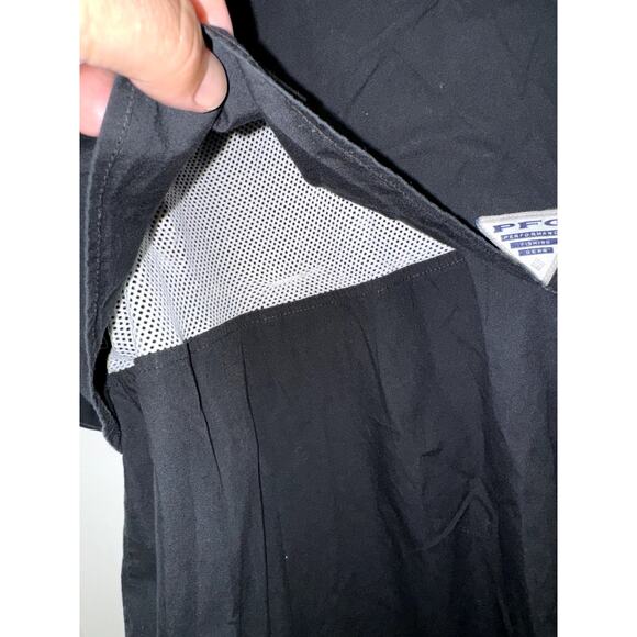 Columbia PFG Black Short Sleeve Fishing Shirt Vented Men’s XXL - Picture 7 of 9